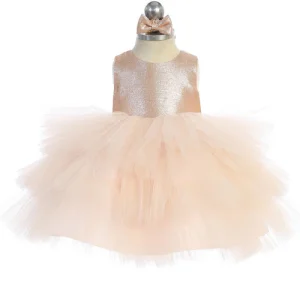 Baby Girl Layered Tulle Glitter Bodice Dress by TIPTOP KIDS - AS5790S
