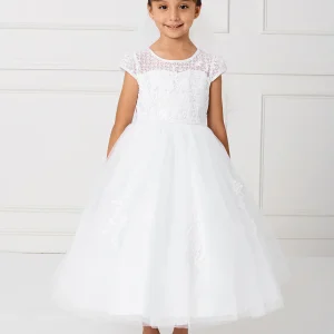 Flower Girl Beautiful Lace Applique Dress by TIPTOP KIDS - AS5799
