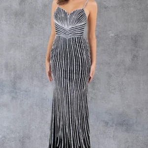 Thin Shoulder Straps Sheath Party Dress by Cinderella Couture USA AS8203J