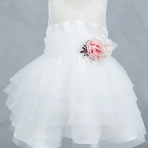 Sleeveless Layered Tulle Round Neck Girl Communion Dress by Cinderella Couture USA AS9175B