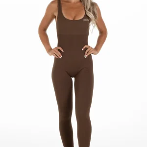 Ribbed Jumpsuit "Artus" Brown