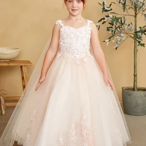 Girl Dress with Glitter Tulle Skirt by TIPTOP KIDS - AS7040