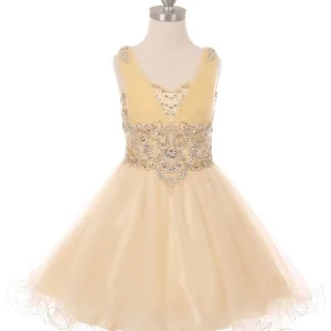Rhinestones Tulle Party Dress by Cinderella Couture USA 5046