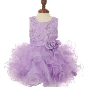 Ruffle Sequin Tulle Girl Baby Dress by Cinderella Couture USA AS9074B