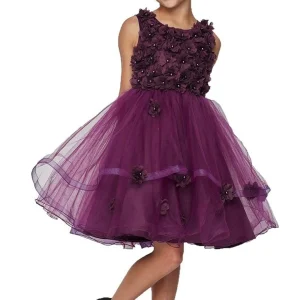 Floral Tulle Girl Party Dress by Cinderella Couture USA AS9084