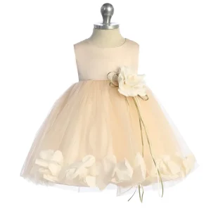 Baby Blush Satin Flower Petal Flower Girl Dress- AS195B Kids Dream