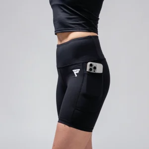 HIGH-WAISTED SHORTS BLACK