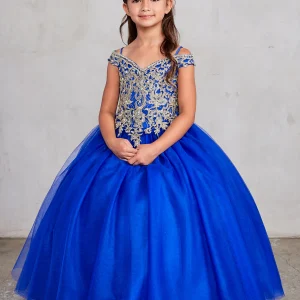 Girl Dress with Off-Shoulder Lace Bodice by TIPTOP KIDS - AS7024