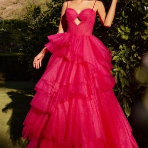 Tiered Ruffle Sweetheart A-Line Formal Evening Gown by Andrea & Leo Couture - A1238 - Special Occasion