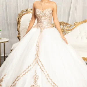 Elizabeth K - GL1973 - Sequin and Glitter Embellished Sweetheart Ballgown Quinceanera Dress