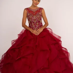 Elizabeth K - GL2511 - Embellished Bodice Tulle Quinceanera Dress