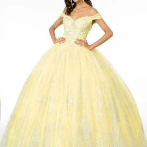 Elizabeth K - GL2910 - Mesh Off The Shoulder Quinceanera Dress