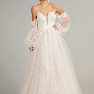 GL3015 GLS by Gloria - Illusion Sweetheart A-Line Dress - Curves