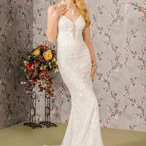 Floral Sweetheart Mermaid Women Bridal Dress by GLS by Gloria - GL3442 - Special Occasion/Curves