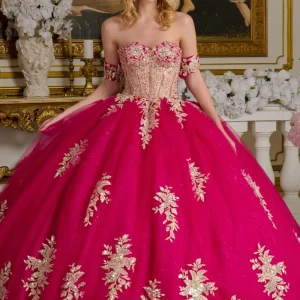 Off Shoulder Sweetheart Neckline Quinceanera Dress by Elizabeth K - GL3641